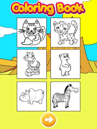 Cat Animal Coloring Drawing Book For Kids &amp; Adults screenshot