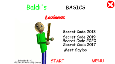 Baldi's Basics LAZINESS Image