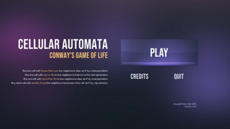 Cellular Automata: Conway's Game of Life screenshot
