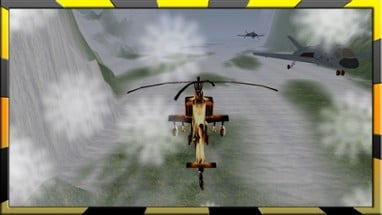 Gunship Chopper in Snowy Mountains Simulation Image