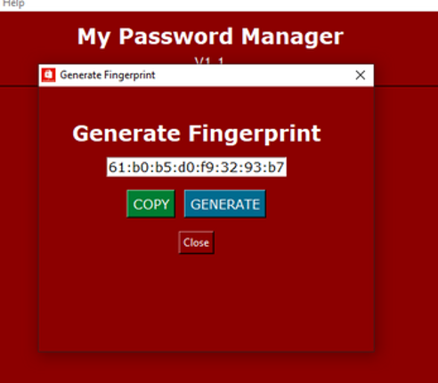 My Password Manager Desktop Application Image