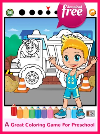 Car And Vehicles Coloring Book Games: Free For Kids And Toddlers! screenshot