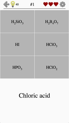 Inorganic Acids, Ions &amp; Salts screenshot