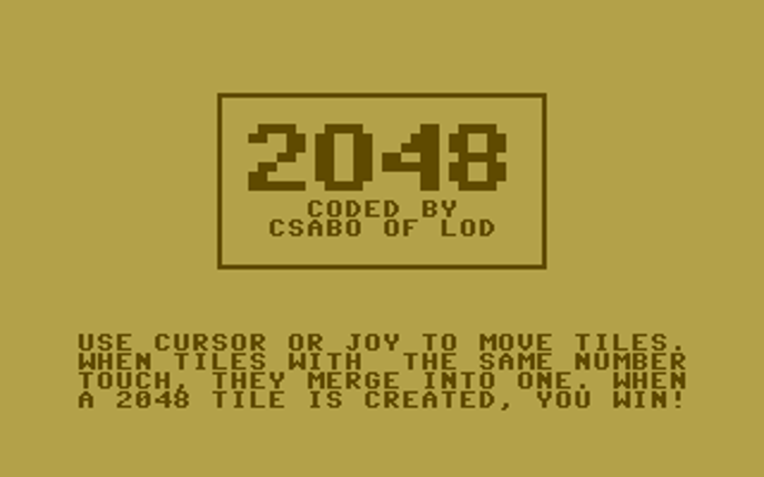 2048 screenshot