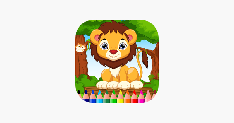 Animal Color Mix Page Paintbrush, Draw,Doodle,Coloring Book For Kid Image