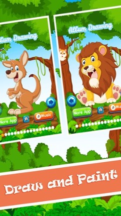Animal Color Mix Page Paintbrush, Draw,Doodle,Coloring Book For Kid Image