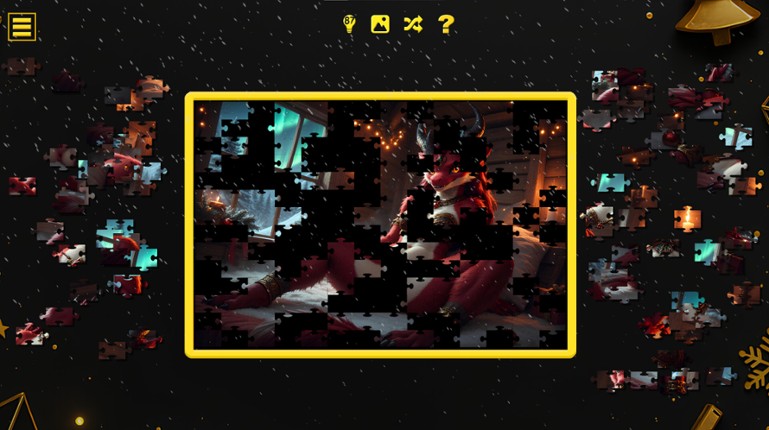 Furry Christmas Temptation – Naughty Jigsaw screenshot