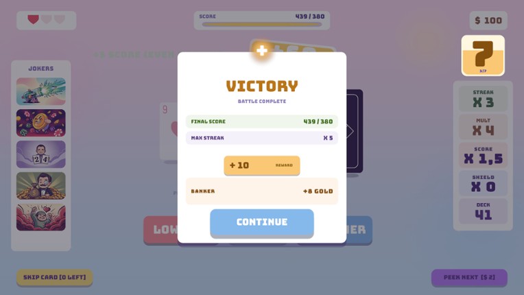 Hi-Lo: Card Roguelike Image