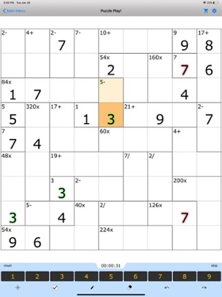 Mathdoku Challenge! screenshot