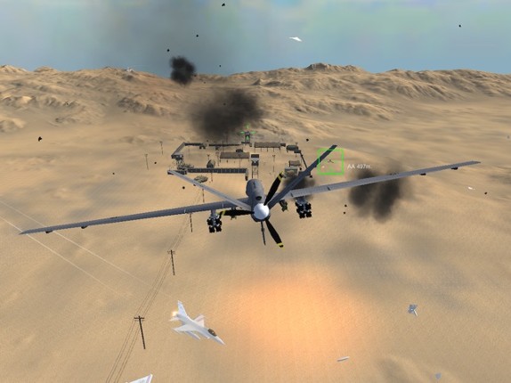 Frontline Drone Combat: Birds-Eye of Arena Supremacy. Play Modern Gunship Mission Game Image