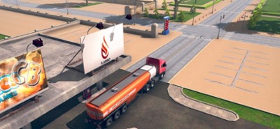 Oil Transport Truck Driving 3D Image