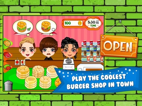 Burger Cooking Restaurant Maker Jam - the mama king food shop in a jolly diner story dash game! screenshot
