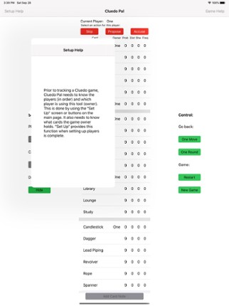 Cluedo Pal screenshot