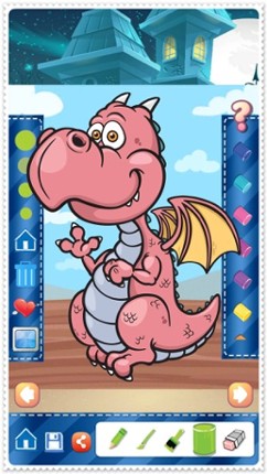 Color Book Dinosaur Coloring Pages Paint Free & Fun - preschool educational learning games for kids and toddler screenshot