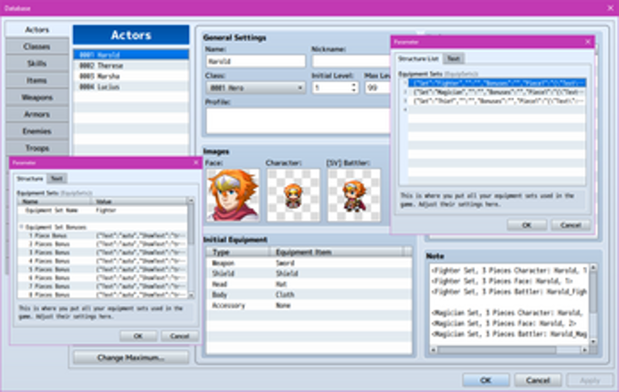 Equipment Set Bonuses plugin for RPG Maker MV Image