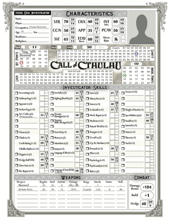 Gateways to Terror Free Handouts and Pre-gen Characters Pack (Call of Cthulhu) screenshot