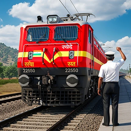 Railway Journey: Indian Train Image