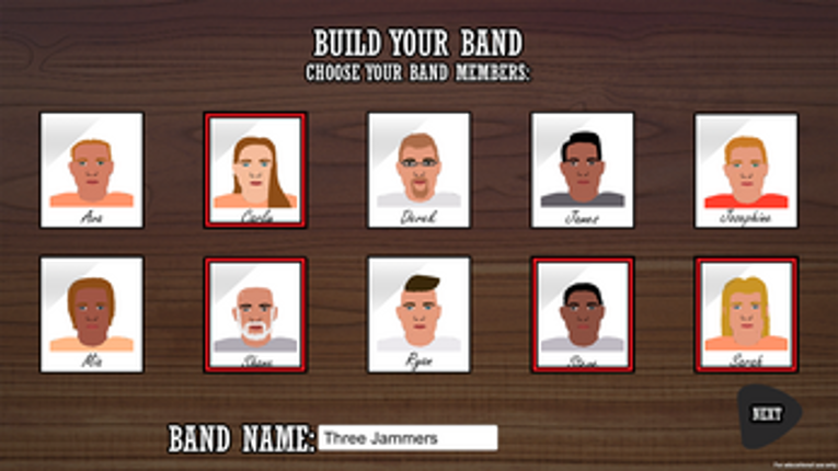 Band Management 2018 UOPGameJam Image