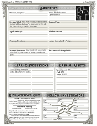 Gateways to Terror Free Handouts and Pre-gen Characters Pack (Call of Cthulhu) screenshot
