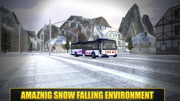 Hill Coach Driving Snow Bus Drive Sim 3D screenshot