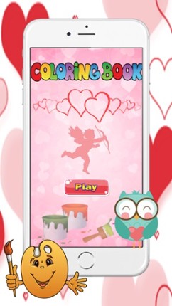 Kids Coloring Book with valentine days screenshot
