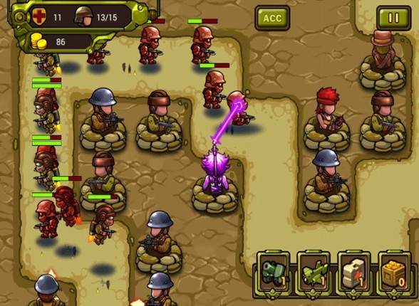 Pacific Defense-Warfighter Commander:World War II Homeworld Defend Battle Red Alert Tower Defense screenshot