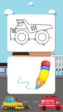 Trucks Connect the Dots and Coloring Book for Kids Lite Image