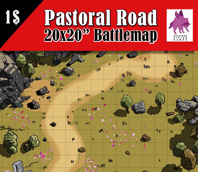 Games like Valley Road 20x20" TTRPG Battlemap 1"grid