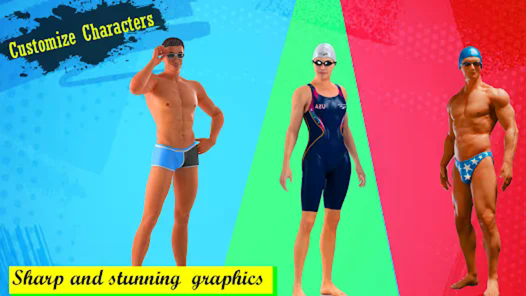 Swimming Pool Race:3D Swimming Image