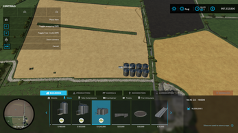FS22 Camera Settings screenshot