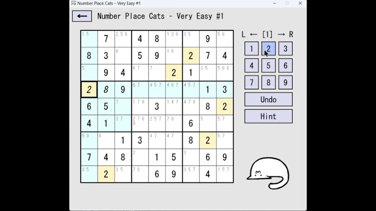 Number Place Cats screenshot