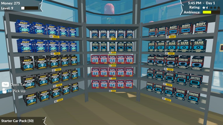 Pocket Racer Shop Sim screenshot