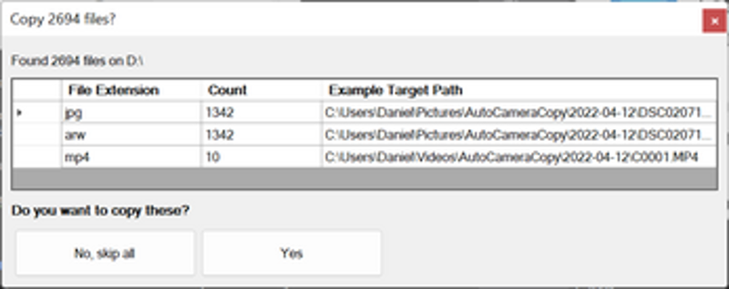 Auto Camera Copy Image