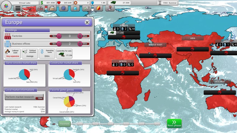 Console War Giant : A Turn-Based Tycoon screenshot