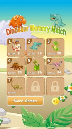 Dinosaur Memory Match - Cards Matching Puzzle Educational Games for Kids screenshot