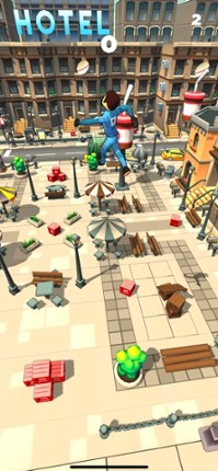 Human Slingshot 3D Image