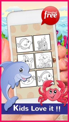 Sea Creatures Coloring Book For Kids And Toddlers! Image
