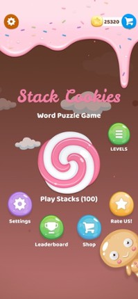 Stack Cookies Word Puzzle Game Image