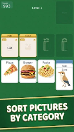Solitaire Sort: Picture Word Image