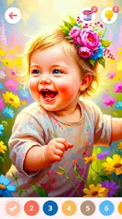Lovely Color-Paint by number Image