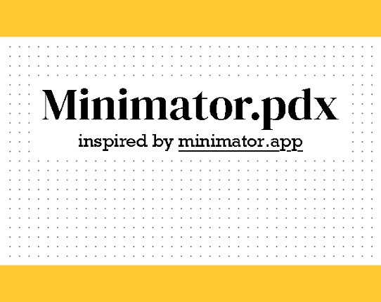 Minimator.pdx Game Cover