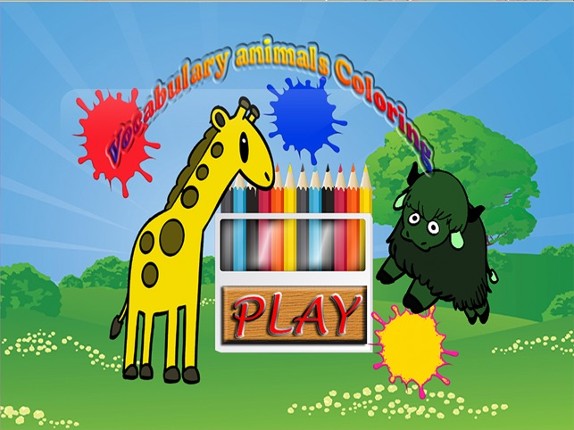 Vocabulary animals Coloring Book screenshot
