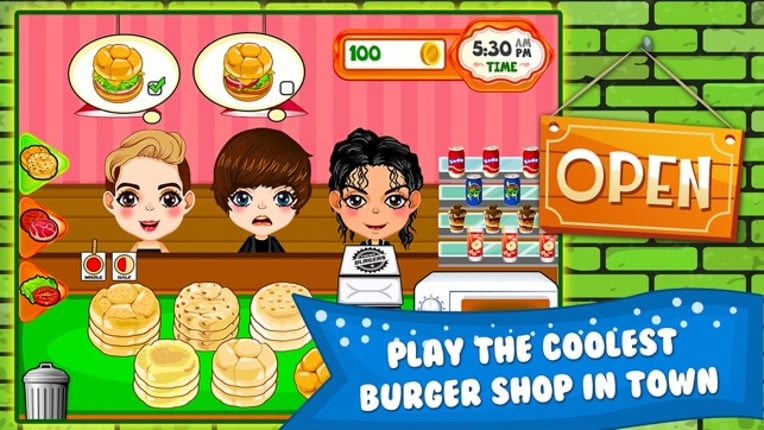 Burger Cooking Restaurant Maker Jam - the mama king food shop in a jolly diner story dash game! screenshot
