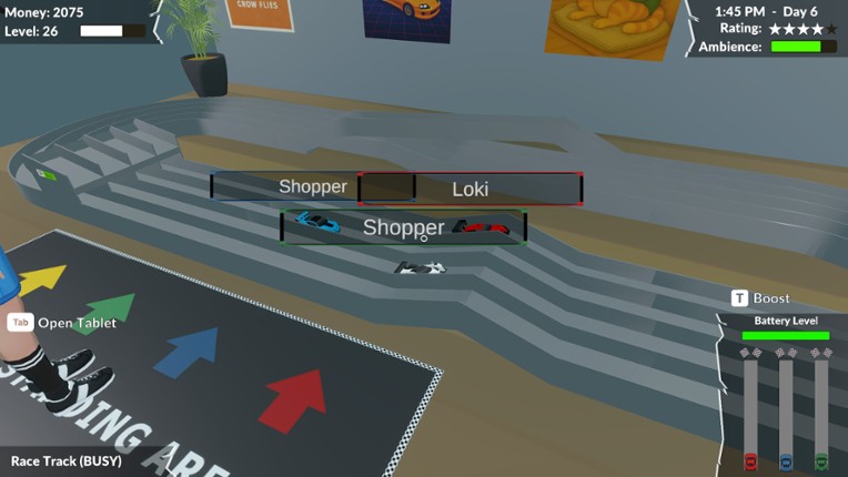 Pocket Racer Shop Sim screenshot