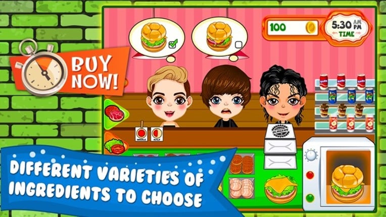 Burger Cooking Restaurant Maker Jam - the mama king food shop in a jolly diner story dash game! screenshot