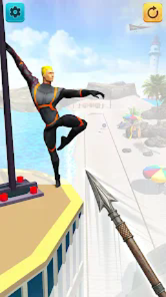 Ragdoll Spear Smash Fall Game screenshot