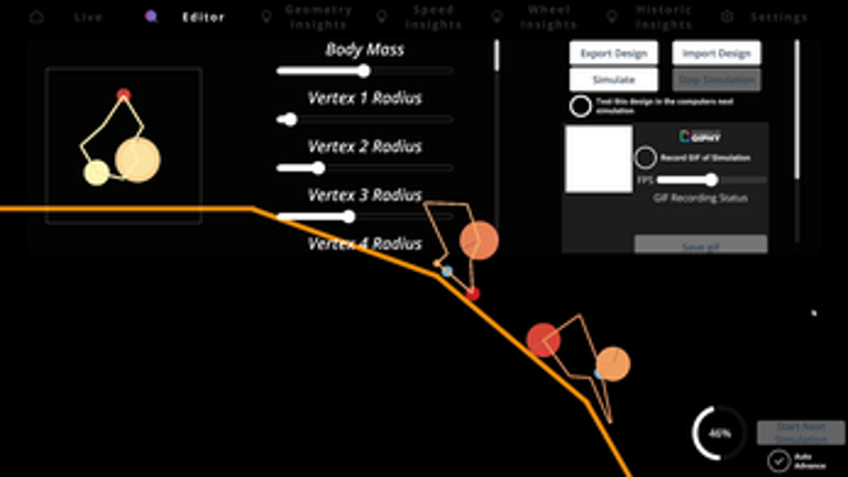 Genetic Car Designer screenshot