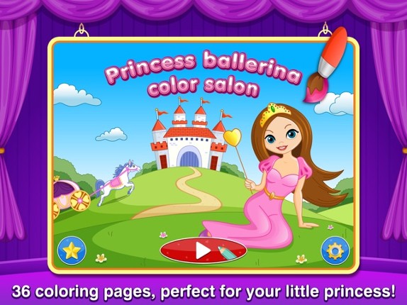 Princess Fairy Ballerina Color Salon: Fun Ballet Dancers Princesses Fairies Coloring Book for Kids and Girls screenshot