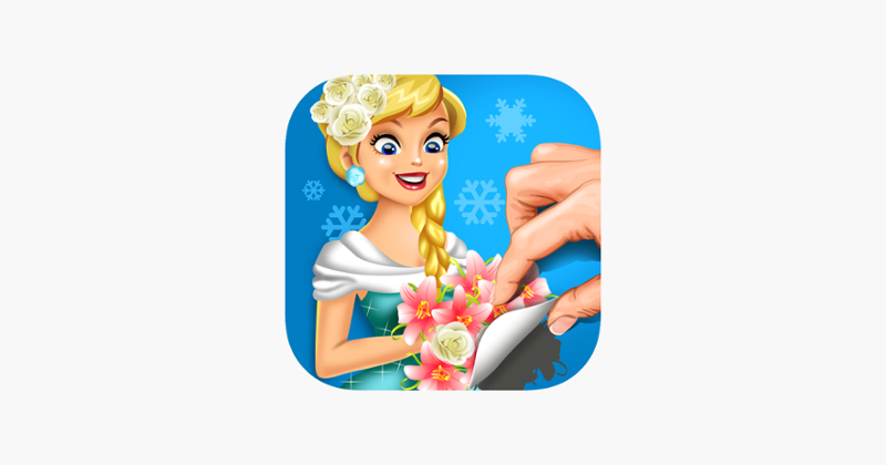 Princess Sticker Salon Game - frozen make-up wedding & dress up girl makeover! Image