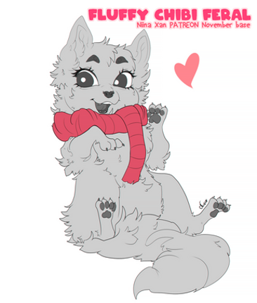 Fluffy Feral chibi Base Image